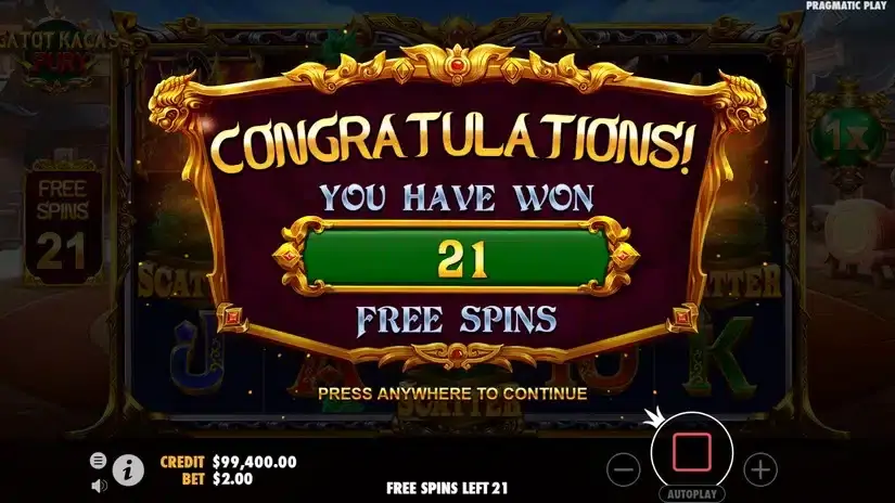 Gatot Kaca’s Fury slot screenshot 5