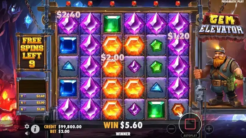 Gem Elevator slot screenshot 4