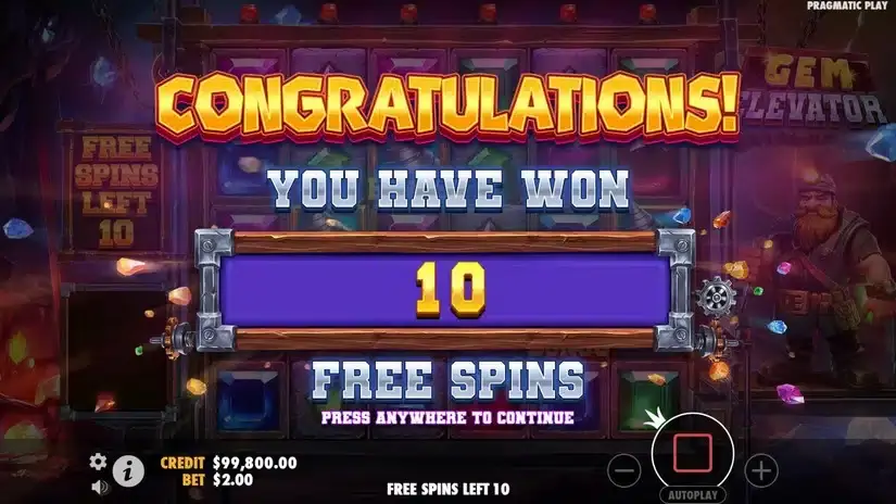 Gem Elevator slot screenshot 2