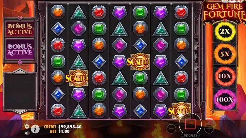 Gem Fire Fortune slot screenshot 2