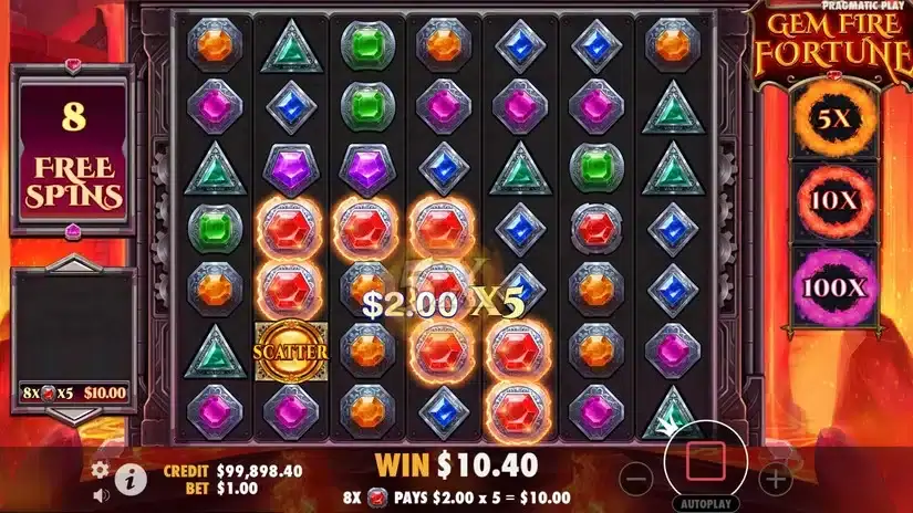 Gem Fire Fortune slot screenshot 4