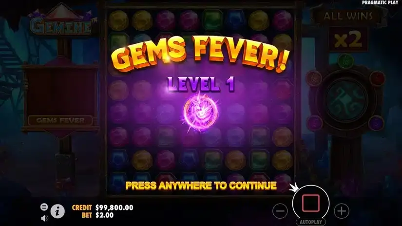 Gemine slot screenshot 2
