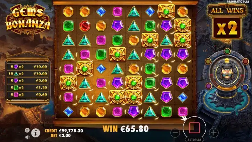 Gems Bonanza slot screenshot 2