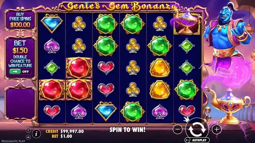 Genie’s Gem Bonanza slot screenshot