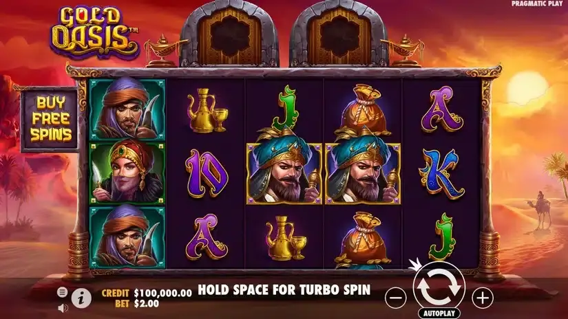 Gold Oasis slot screenshot 