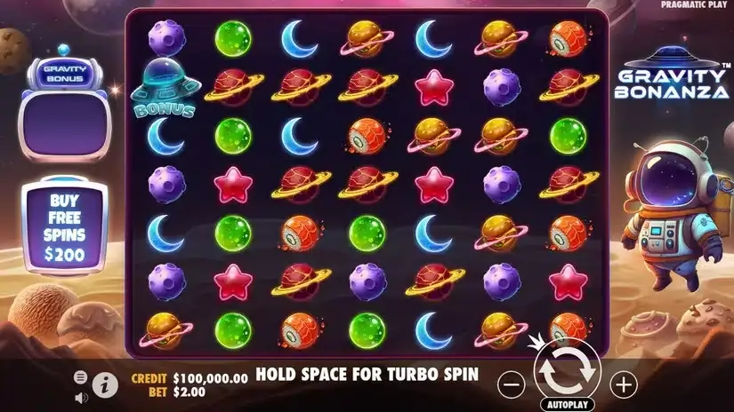 Gravity Bonanza slot screenshot 