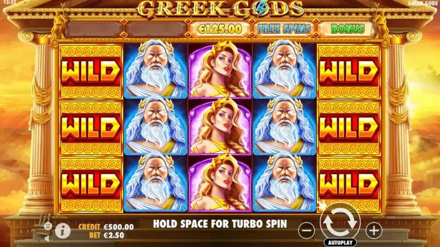 Greek Gods slot screenshot 