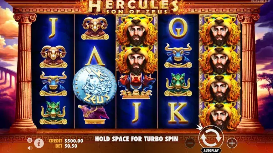 Hercules Son of Zeus slot screenshot 1