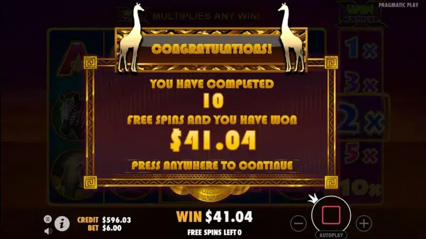 Hot Safari slot screenshot 