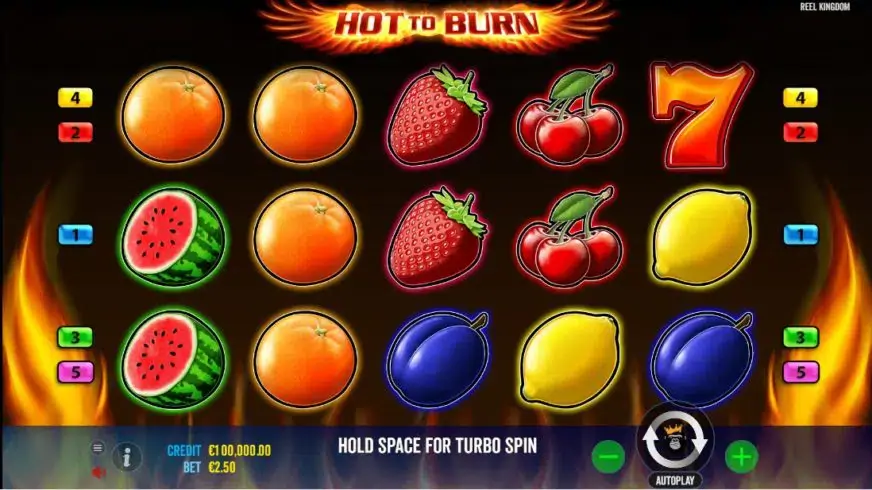 Hot to Burn slot screenshot 