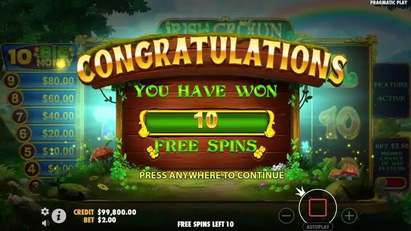 Irish Crown slot screenshot 3