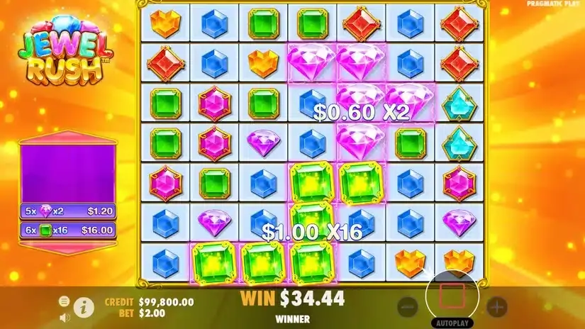 Jewel Rush slot screenshot 