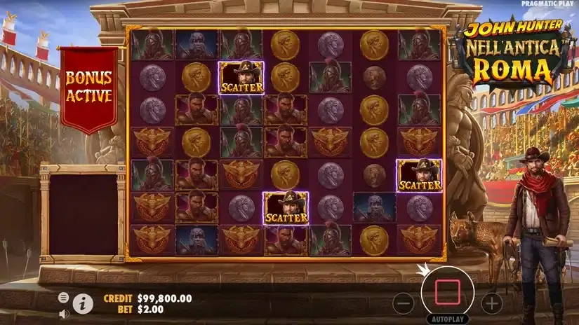 John Hunter Nell’Antica Roma slot screenshot 2