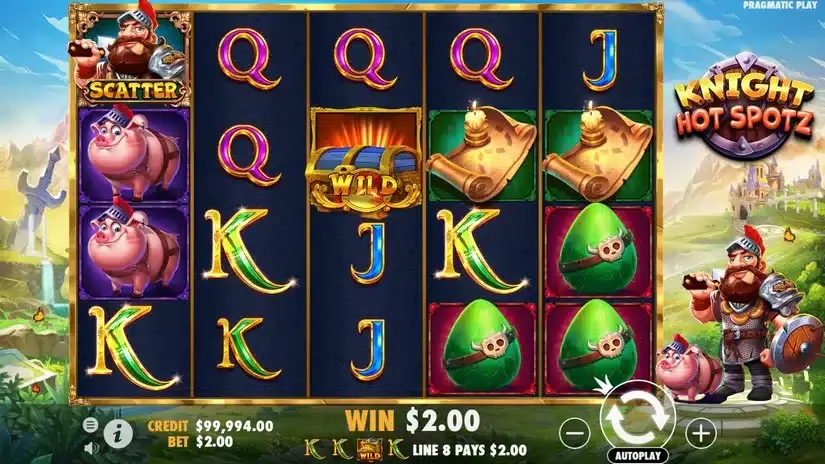 Knight Hot Spotz slot screenshot 2