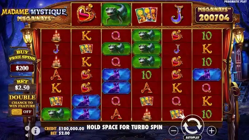 Madame Mystique Megaways slot screenshot 