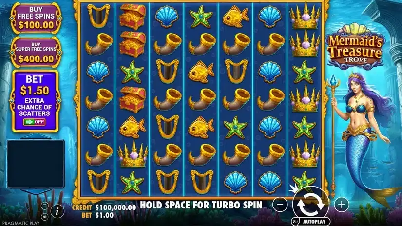 Mermaid’s Treasure Trove slot screenshot 