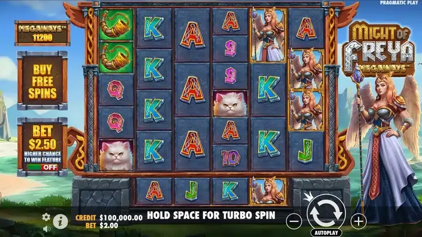 Might of Freya Megaways slot screenshot 