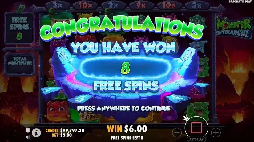 Monster Superlanche slot screenshot 4