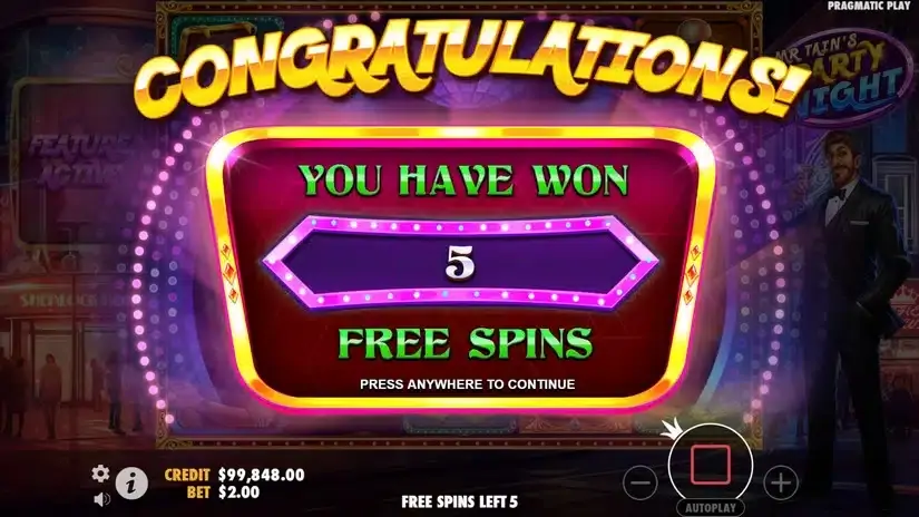 Mr Tain’s Party Night slot screenshot 3