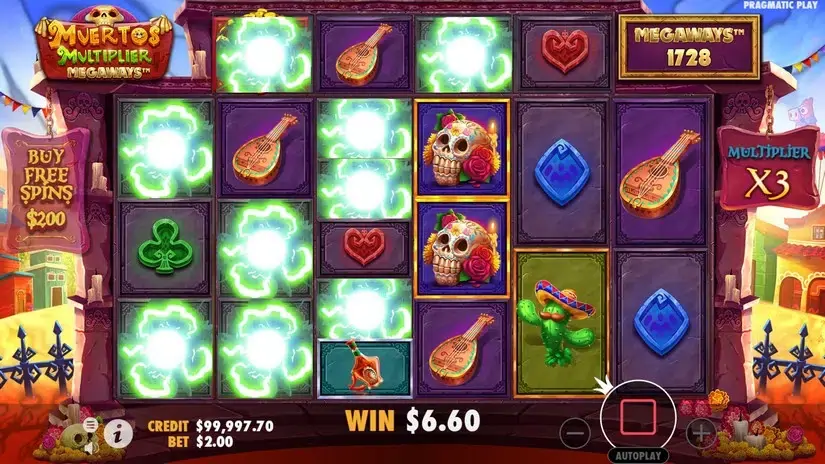 Muertos Multiplier Megaways slot screenshot 2