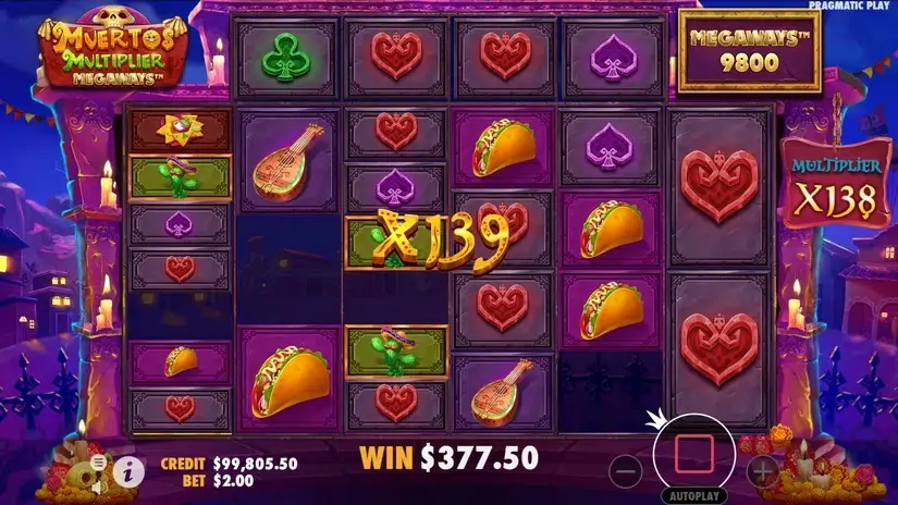 Muertos Multiplier Megaways slot screenshot 8