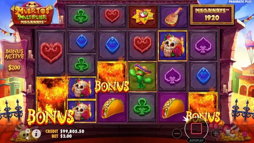 Muertos Multiplier Megaways slot screenshot 3