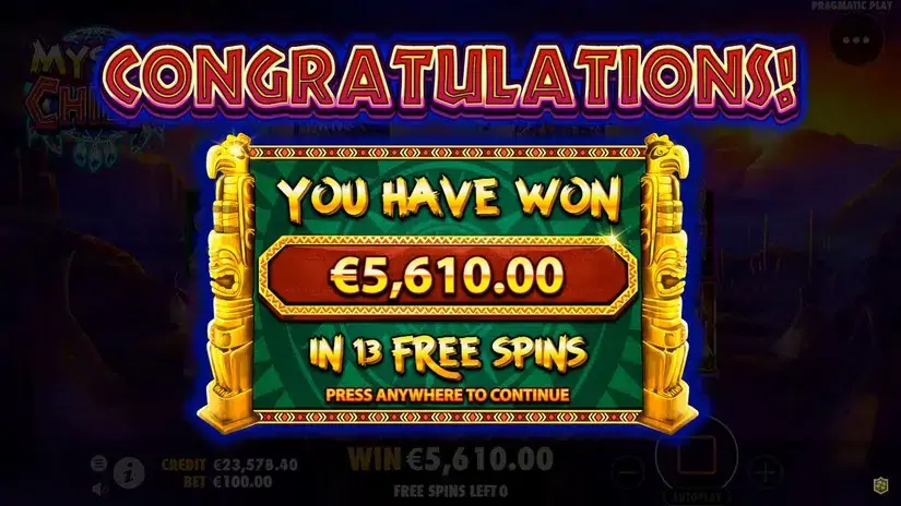 Mystic Chief slot screenshot 