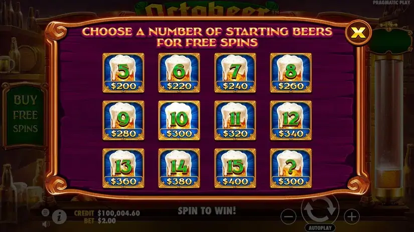 Octobeer Fortunes slot screenshot 3