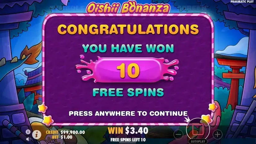 Oishii Bonanza slot screenshot 3