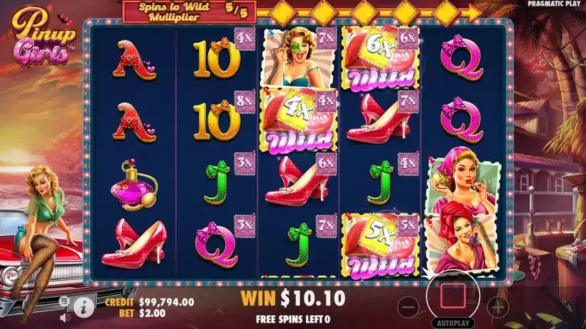 Pinup Girls slot screenshot 5