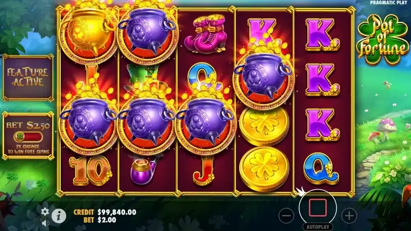Pot of Fortune slot screenshot 2
