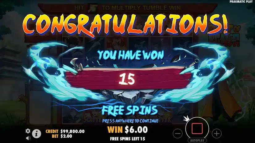 Power of Ninja slot screenshot 3