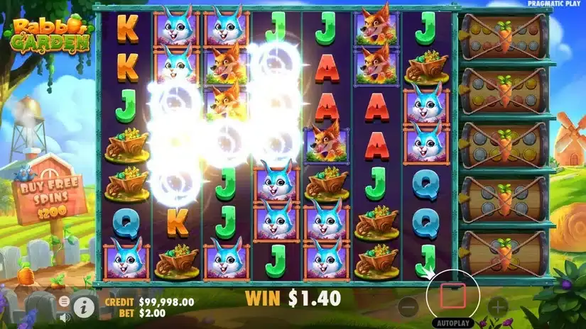 Rabbit Garden slot screenshot 2