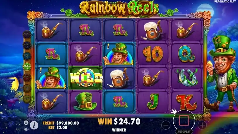 Rainbow Reels slot screenshot 6