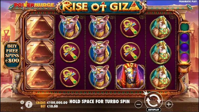 Rise of Giza PowerNudge slot screenshot 