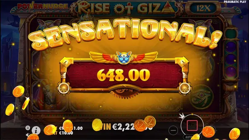 Rise of Giza PowerNudge slot screenshot 