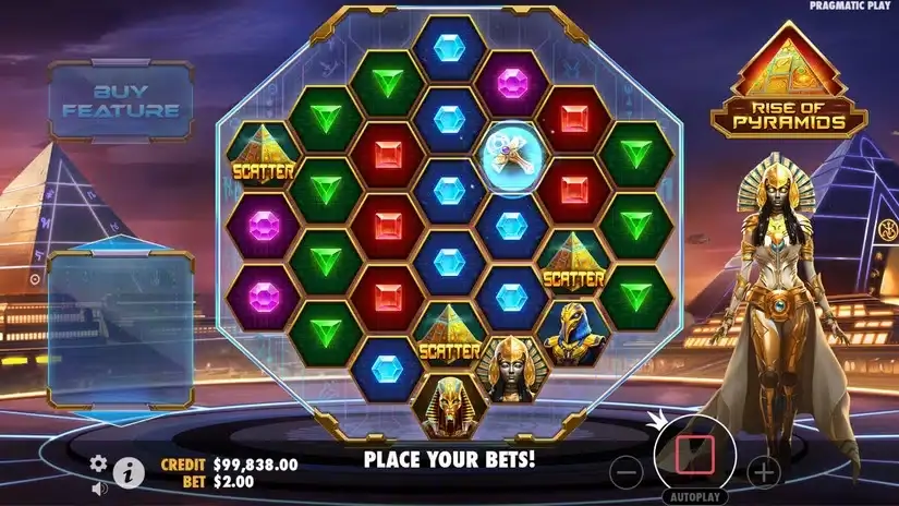 Rise of Pyramids slot screenshot 2