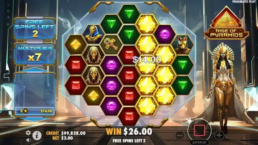 Rise of Pyramids slot screenshot 
