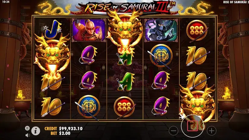 Rise of Samurai III slot screenshot 3