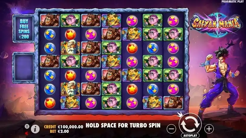 Saiyan Mania slot screenshot