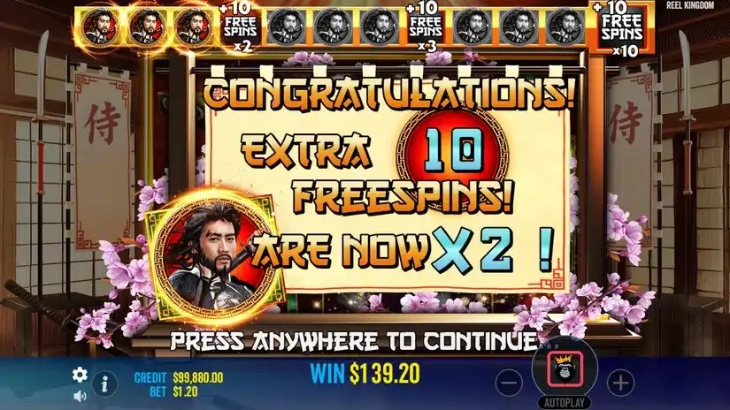 Samurai Code slot screenshot 5