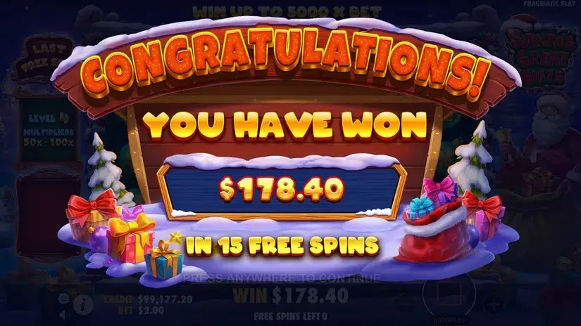 Santa’s Great Gifts slot screenshot 8