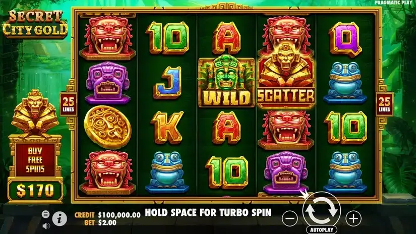 Secret City Gold slot screenshot 