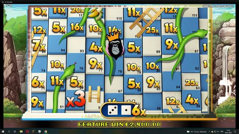 Snakes and Ladders Megadice slot screenshot 8