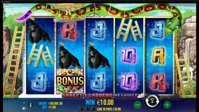 Snakes and Ladders Megadice slot screenshot 2