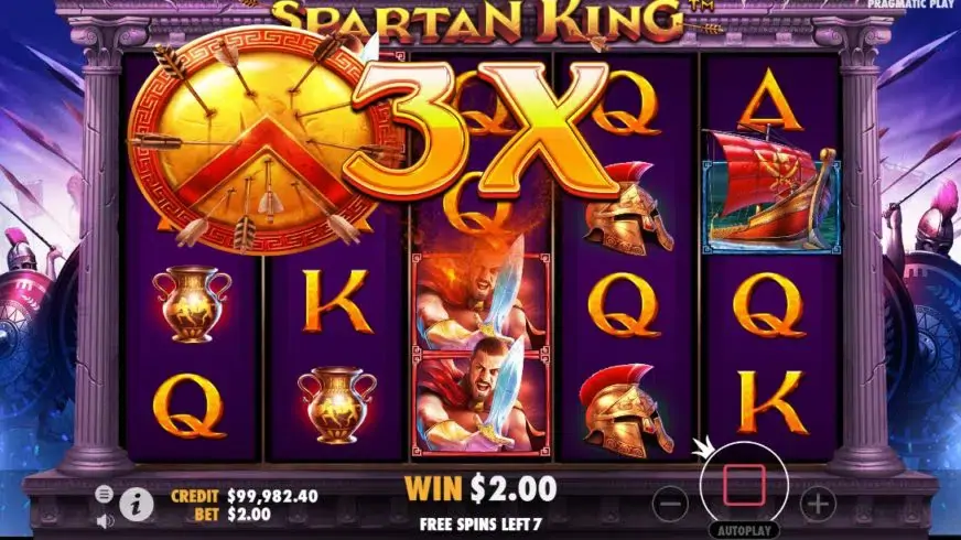Spartan King slot screenshot 