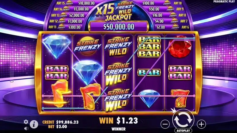 Strike Frenzy slot screenshot 