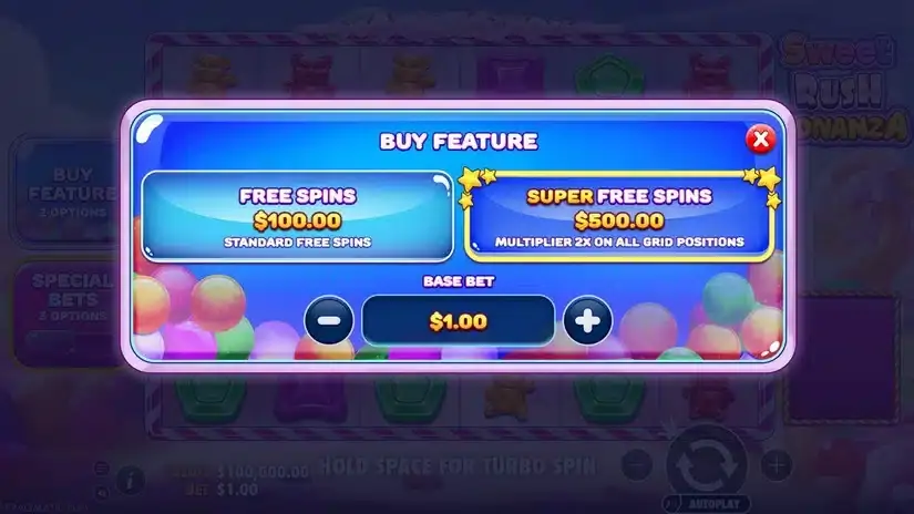 Sweet Rush Bonanza slot screenshot 2