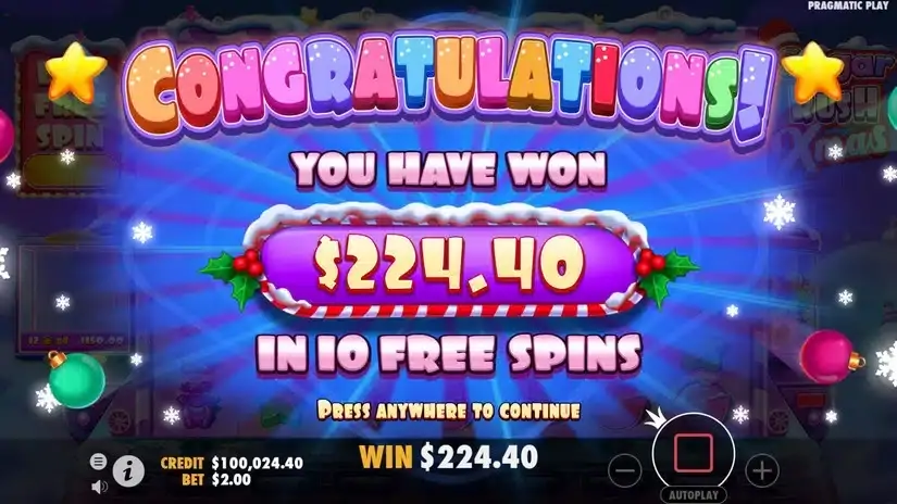 Sugar Rush Xmas slot screenshot 6