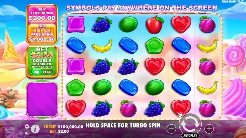 Sweet Bonanza 1000 slot screenshot 